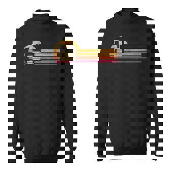Vintage Style Floppy Disk Silhouette Retro Sunset 80s Sweatshirt - Monsterry
