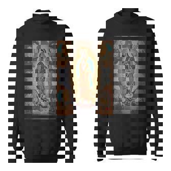 Virgin Of Guadalupe Four Apparitions Fine Art Painting Sweatshirt - Monsterry