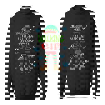 Walkers Lazy Christmas Costume Walking Elf Sweatshirt - Monsterry