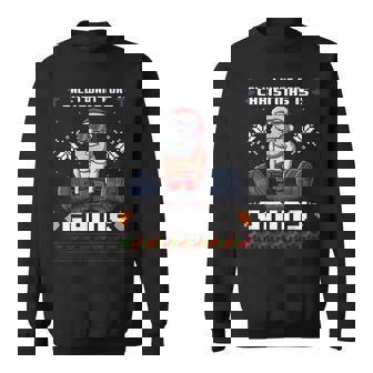 All I Want For Christmas Is Gains Santa Claus Gym Workout Sweatshirt - Monsterry