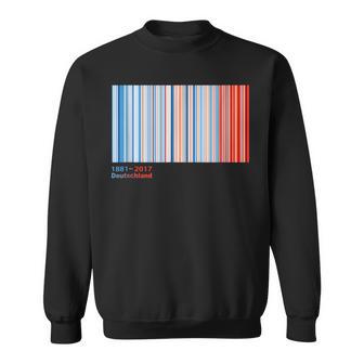 Warmth Stripes Germany Annual Temperatures Sweatshirt - Geschenkecke