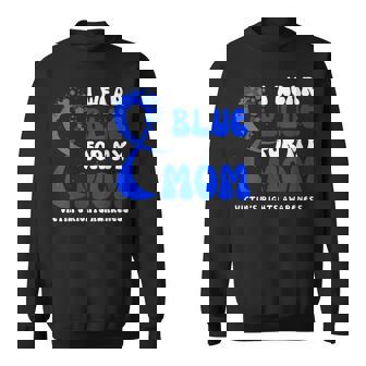 I Wear Blue For My Mom Victim's Rights Awareness Ribbon Sweatshirt - Monsterry