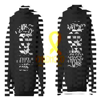 I Wear Gold For Childhood Cancer Awareness Warrior Survivor Sweatshirt - Monsterry