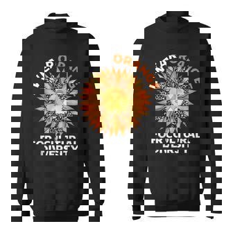I Wear Orange For Cultural Diversity Awareness Sunflower Sweatshirt - Monsterry