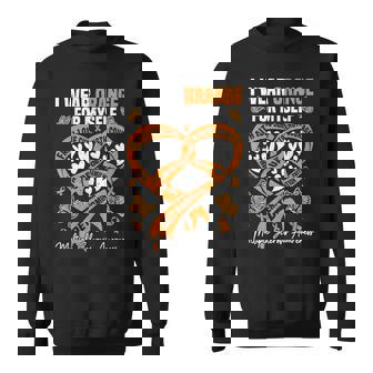 I Wear Orange Myself Ms Warrior Multiple Sclerosis Awareness Sweatshirt - Monsterry