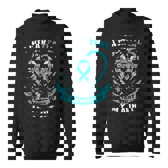 I Wear Teal For My Aunt Ovarian Cancer Awareness Ribbon Kids Sweatshirt - Monsterry