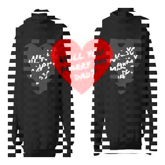 Wedding Proposal Will You Marry Me Classic Fit Cotton Polyester Blend Sweatshirt - Monsterry