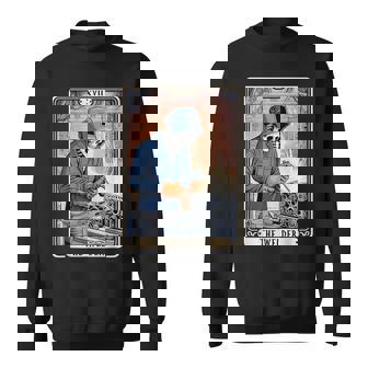 The Welder Welding Tarot Card Skeleton Metal Worker Sweatshirt - Monsterry