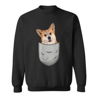 Welsh Corgi Pembroke Chest Pocket For Dog Owners Sweatshirt - Geschenkecke