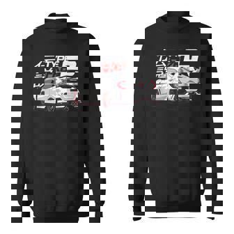 White Fk8 Civic Back View Jdm Type R Sweatshirt - Thegiftio UK