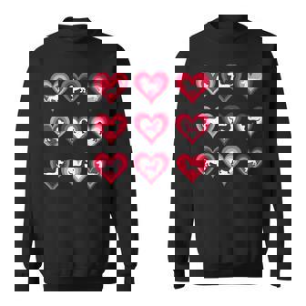 Wiener Dog Dachshund Hearts Candy Valentines Day Dog Lover Premium Sweatshirt - Monsterry