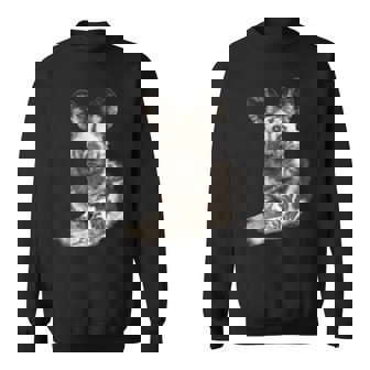 Wild Dog Making Eye Contact For Wild Dog Fans Sweatshirt - Monsterry