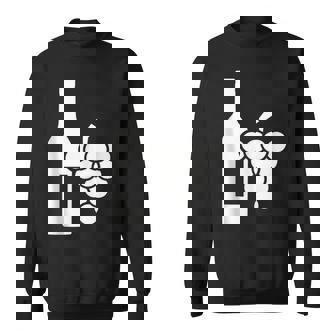 Wine Bottle Grapes Tank Top Sweatshirt - Monsterry