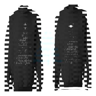Wonderful Counselor Bible Scripture Christmas Christian Tree Sweatshirt - Monsterry