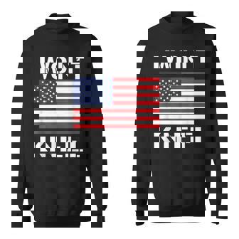 I Won't Kneel Proud American Stand Drapeau Sweater e - Cadeauxyz