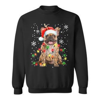 Xmas Lighting Santa French Bulldog Dog Christmas Sweatshirt - Geschenkecke