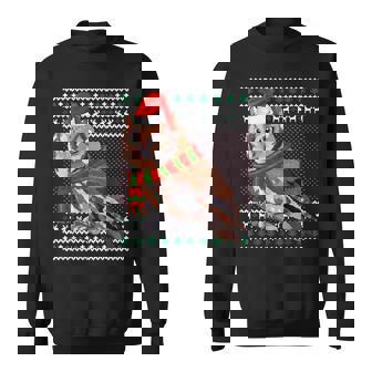 Xmas Santa Hat Eastern Screech-Owl Ugly Christmas Sweatshirt - Monsterry