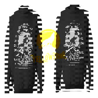 Yellowstone National Park Grey Wolf Amante Del Senderismo Y El Camping Camisa de entrenamiento - Regaloses
