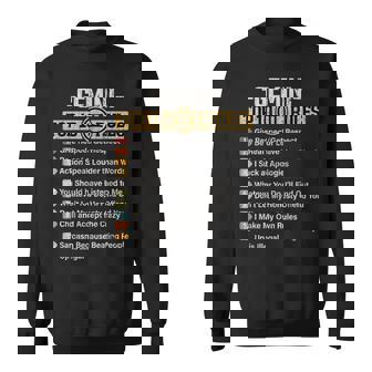 Zodiac Sign Top 10 Rules Of Gemini Graphic Sweatshirt - Monsterry
