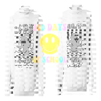 100Th Day Of School Vibes Cute Smile Face 100 Days Of School Sweatshirt - Monsterry