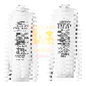 1966 An Old Lady Who Loves Dogs Sweatshirt | Mazezy