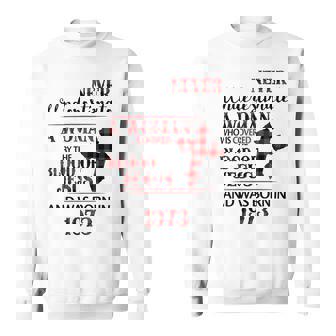 1973 A Woman Who Is Covered By The Blood Of Jesus Sweatshirt | Mazezy