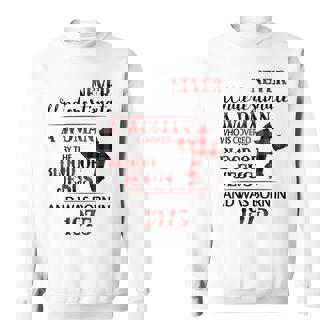 1975 A Woman Who Is Covered By The Blood Of Jesus Sweatshirt | Mazezy