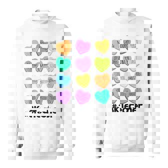 3K Teacher Valentines Day Pastel Hearts Teach School Sweatshirt - Monsterry