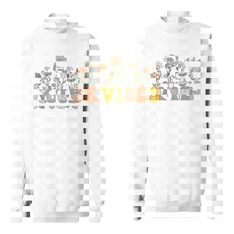 3K Vibes Wildflower Retro Teacher Daisy Kid Back To School Sweatshirt - Monsterry