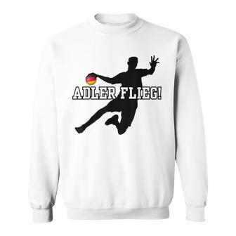 Adler Flieg Handball Fan Outfit Gray Sweatshirt - Geschenkecke