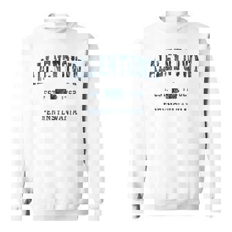 Allentown Pennsylvania PA Vintage Sports Navy Print Sweatshirt - Monsterry
