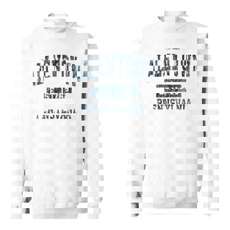 Allentown Pennsylvania PA Vintage Sports Navy Print Sweatshirt - Monsterry