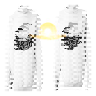 Atardecer Africano Baobab Árboles Naturaleza Paisaje Camisa de entrenamiento - Regaloses