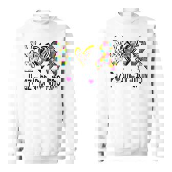 Autismo -Paz Amor Autismo En Español- Regalo Familia Manga Larga Camisa de entrenamiento - Regaloses