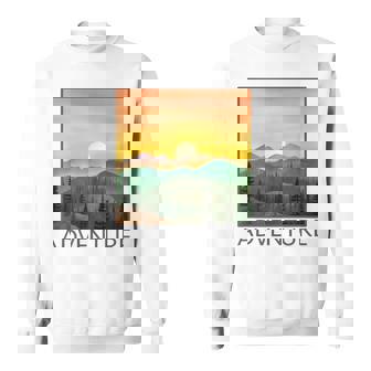 Aventure En Plein Air Montagne Coucher De Soleil Forêt Sweater e - Cadeauxyz