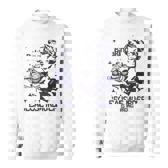 Baking Because Murder Is Wrong Quote Cool Housewife Sweatshirt - Monsterry