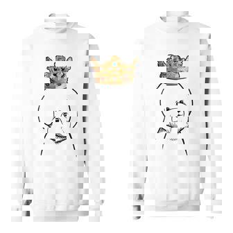 Bichon Frise Dog Wearing Crown Sweatshirt - Monsterry