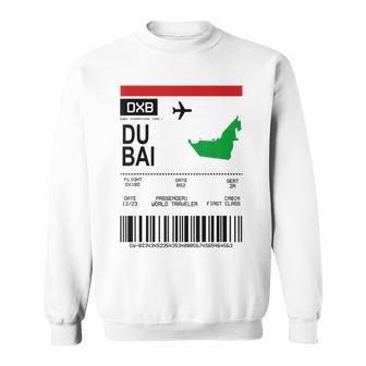 Board Ticket Dubai Dxb Airport Passenger Flight S Sweatshirt - Geschenkecke