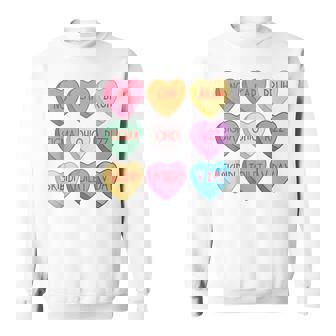 Candy Sweet Hearts Skibidi Rizz Valentines Day Boys Kids Sweatshirt - Monsterry