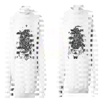 Celestial Dreams Cosmic Dream Catcher With Stars And Moons Sweatshirt - Monsterry