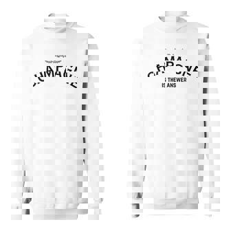 Champagne Is The Answer French Party Fashion Statement Quote Sweatshirt - Seseable