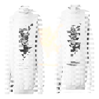 Chat Amusant Jouant De La Guitare – Chat De Guitare Drôle Sweater e - Cadeauxyz