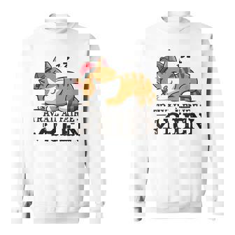Chat Humour Travail À Faire Rien Idée Sommeil Flemme Sweater e - Cadeauxyz