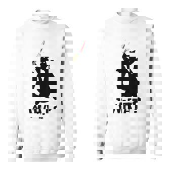 Chat Noir Drôle Cadeau Chat Meurtrier Avec Couteau Sweater e - Cadeauxyz