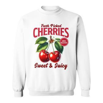 Cherry Farmer's Market Fresh Picked Cherries Cherry Lover Sweatshirt - Thegiftio UK