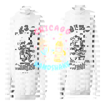 Chicago Illinois Chicago Handshake Chicago Beer Lover Malort Sweatshirt - Monsterry
