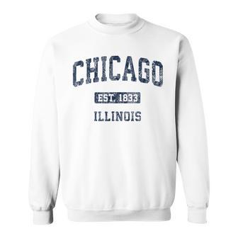 Chicago Illinois Ilintage Athletic Sports Sweater e - Cadeauxyz