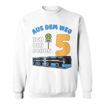 Children's 5 Years Boy Little Bus Driver 5Th Birthday Bus Articulated Bus Sweatshirt - Geschenkecke