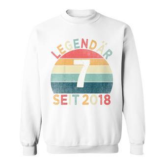 Children's 7Th Birthday Legendary Since 2018Intage 7 Years Old Sweatshirt - Geschenkecke