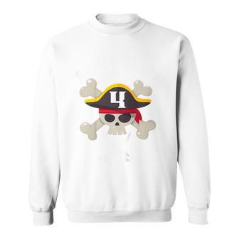 Children's Pirate 4 Years Attention I'm 4 4Th Birthday Boys Sweatshirt - Geschenkecke